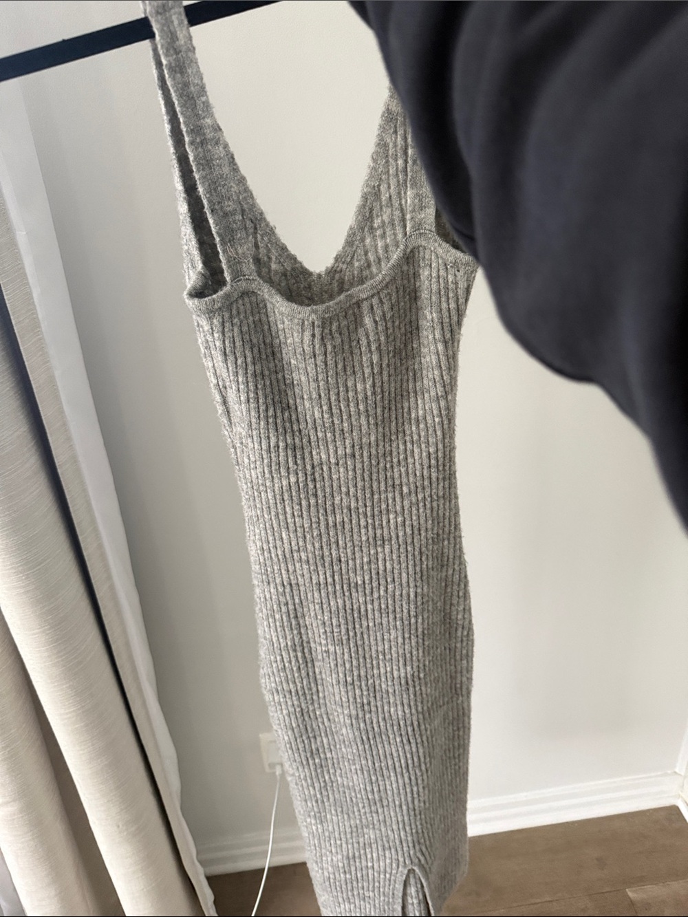 H&M Gray Ribbed Knit Tank Midi Dress - Picture 5 of 6